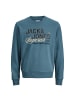 Jack and Jones JJELOGO Sweat Crew Neck 2 Col in Blau