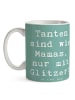 Mr. & Mrs. Panda Kaffeebecher Spruch Glitzernde Tante mit Spruch in Meeresbrise