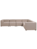 Beliani 2-tlg Lounge Set AREZZO in Beige/Schwarz linksseitig