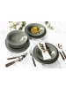 Seltmann Weiden 12er Set Tafelservice Beat Color Glaze in beige-grau