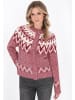 DreiMaster Women Cardigan in burgundy multicolor
