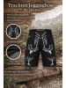 PAULGOS Jogginghose Design Trachten Lederhose Bermuda Shorts Kurz JOK6 in Schwarz