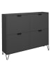 58 aufm Kessel SCHUHSCHRANK Erna 120x25x101 Anthrazit matt Lack
