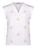 CARTOON Tunika-Bluse mit Stickerei in White/Camel