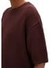 Marc O'Polo Kurzarm-Pullover loose in Black Cherry