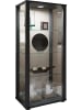 VCM  Holz Glas Stand Vitrine Sammelvitrine Kavisa M in Schwarz