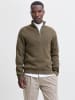 Jack & Jones Strickjacke mit Viertelreißverschluss in Stone Gray