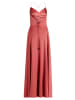 Vera Mont Abendkleid mit Wasserfallausschnitt in Bright Rust
