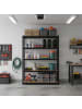 relaxdays Schwerlastregal in Schwarz/ Braun - (B)120 x (H)200 x (T)40 cm
