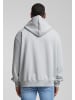 DEF DEF Zip-Kapuzenpullover in grey washed