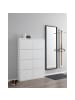 ebuy24 Schuhschrank Pisa Weiß 100 x 16 cm