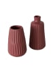 Boltze Vase Esko 2er-Set in dunkelrot
