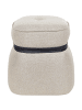 Beliani Pouf MONTEREY in Beige - (W) 45 x (H) 44 x (L) 45 cm