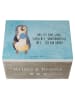Mr. & Mrs. Panda Dekokiste Pinguin Lolli mit Spruch in Eisblau