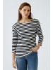 Oui T-Shirt SUNALA in black offwhite