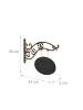relaxdays Wandschild in Schwarz/ Gold
