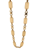 Adeliás Unisex Halskette – Plattenkette aus Edelstahl 55 cm in gold
