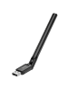 HOCO WLAN-Netzwerkkarte mit externer Antenne USB Wifi4 in Schwarz in Schwarz