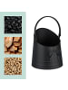 relaxdays Kohleneimer mit Schaufel in Schwarz - 6,5l