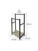 relaxdays Handtuchständer in Schwarz/ Grau - (B)42 x (H)80 x (T)24 cm