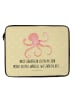 Mr. & Mrs. Panda Laptop Tasche Tintenfisch mit Spruch in Gelb Pastell