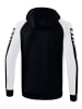 erima Kinder Six Wings Trainingsjacke mit Kapuze in schwarz/weiss