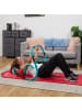 relaxdays Bauchtrainer in Türkis/ Schwarz - (B)71 x (H)66 x (T)71 cm