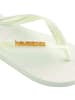 Havaianas Slipper mit Metallic-Logo oben Weiß