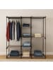 relaxdays Garderobe in Weiß -(B)182 x (H)182 x (T)43 cm