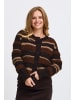 PULZ Jeans PZJACKIE LS Cardigan regular fit in Espresso Striped