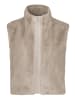 Betty Barclay Plüschweste mit Reißverschluss in Taupe