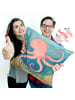 Mr. & Mrs. Panda kuschelkissen 40x40 Tintenfisch Design ohne Spruch in Weiß