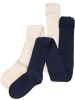 Minymo Strumpfhose "Stocking-solid rib 2-pack" in Blau