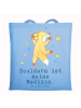 Mr. & Mrs. Panda Tote Bag Fuchs Bouldern mit Spruch in Sky Blue