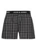 Jack & Jones Web-Boxershorts 3er Pack in Schwarz/Grau