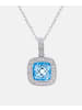 Diamant L'éternel Halskette mit Anhänger aus 375 Weißgold mit Diamant mit Topas