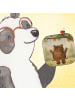 Mr. & Mrs. Panda Bierdeckel Bär Schaukel Design ohne Spruch in Weiß