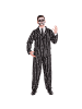 tectake Gestreifte Hose mit Knochenoptik, schwarz