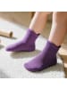 Yalion 6 Paar / 12 Paar rutschfeste Socken, Wildlederoptik, rosa/lila