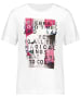 Gerry Weber T-Shirt aus Baumwolle mit Wording-Frontprint in Weiß