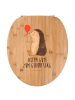 Mr. & Mrs. Panda Holz Klodeckel Igel Luftballon mit Spruch in Braun