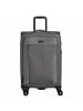 D&N Travel Line 9704 - 4-Rollen-Trolley M 68 cm erw. (dark red) in grau
