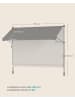 SONGMICS Klemmmarkise Sheld in Grau - (B)120 x (H)(220-300) x (T)350 cm
