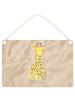Mr. & Mrs. Panda Deko Schild Giraffe Blumenkranz ohne Spruch in Sandig