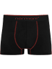 normani 12 x Herren Baumwoll-Boxershorts in Lachs/Rot/Schwarz