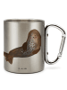 Mr. & Mrs. Panda Kaffeetasse Robbe Lachen ohne Spruch in Silber
