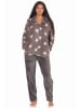 NORMANN Hausanzug Coralfleece Sterne - 51184 in grau