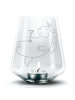 Mr. & Mrs. Panda Glas Windlicht Einhorn Blümchentail ohne Spruch in Transparent