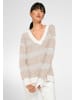 Basler Strick-V-Pullover Cotton in stone