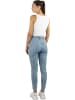 Janice 3 x Damen crop Top hochgeschlossen Niah in Weiß